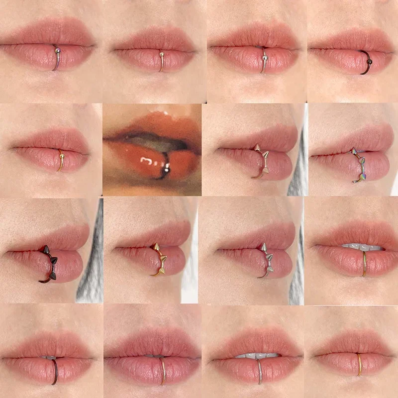Punk Fake Nose or Lip Ring - 6 Punk Fake Nose or Lip Ring - 6