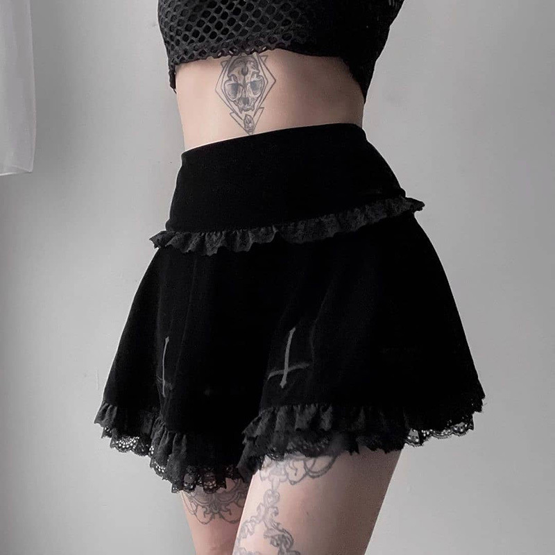 Gothic Skirt with Crosses - 2