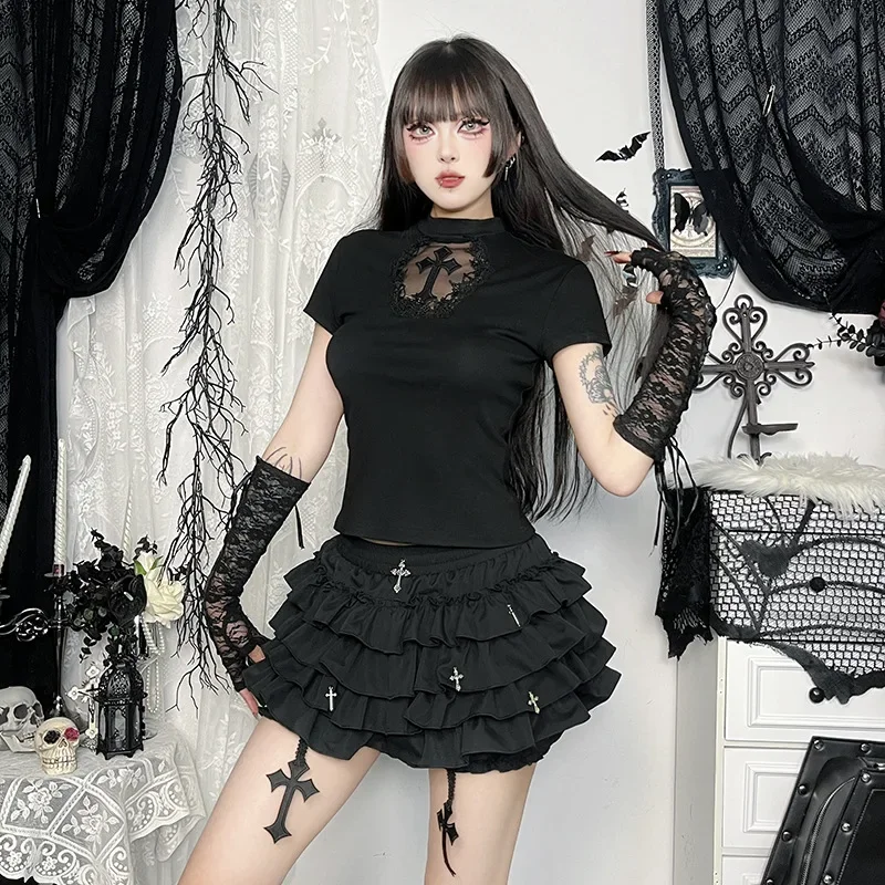 Gothic Lolita Ruffle Skirt - 5