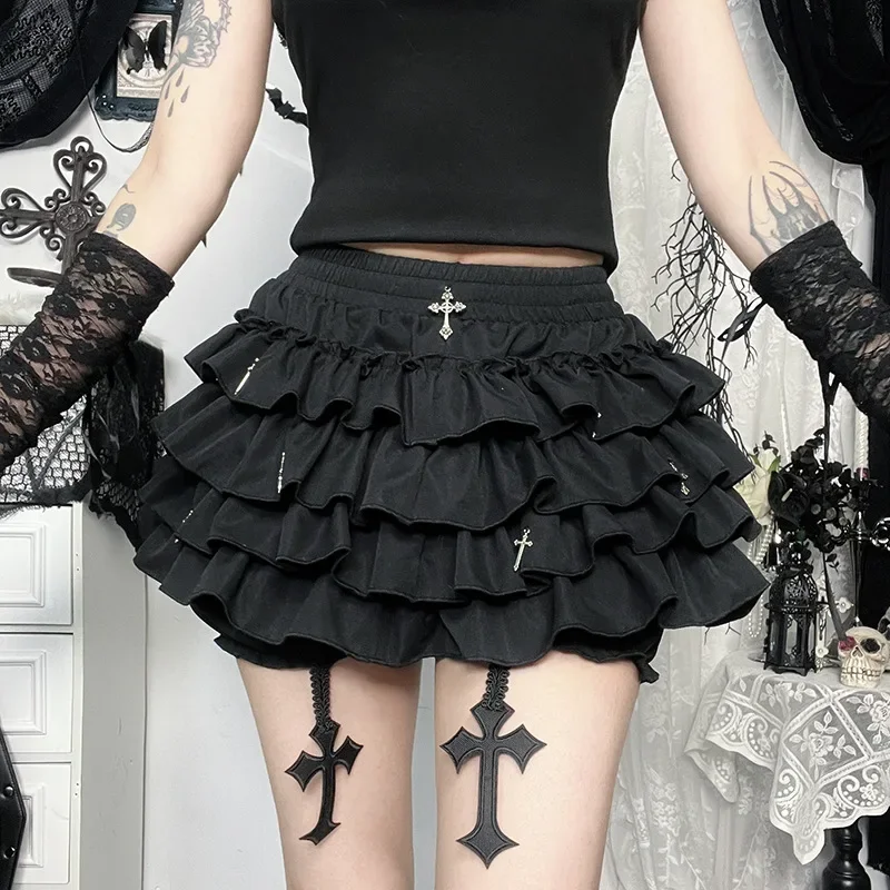 Gothic Lolita Ruffle Skirt - 4