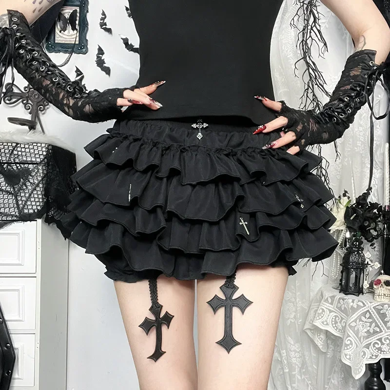 Gothic Lolita Ruffle Skirt - 8