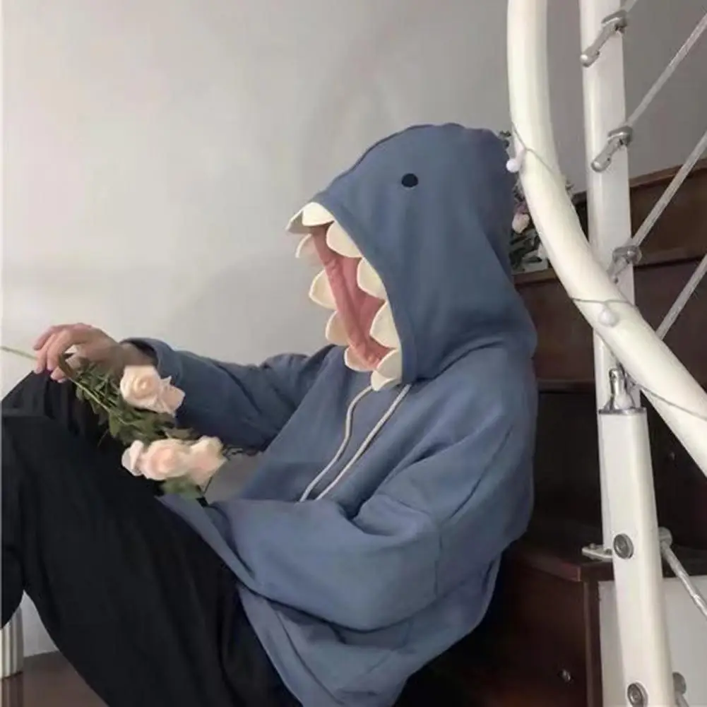 Kawaii Streetwear Shark Hoodie - 5