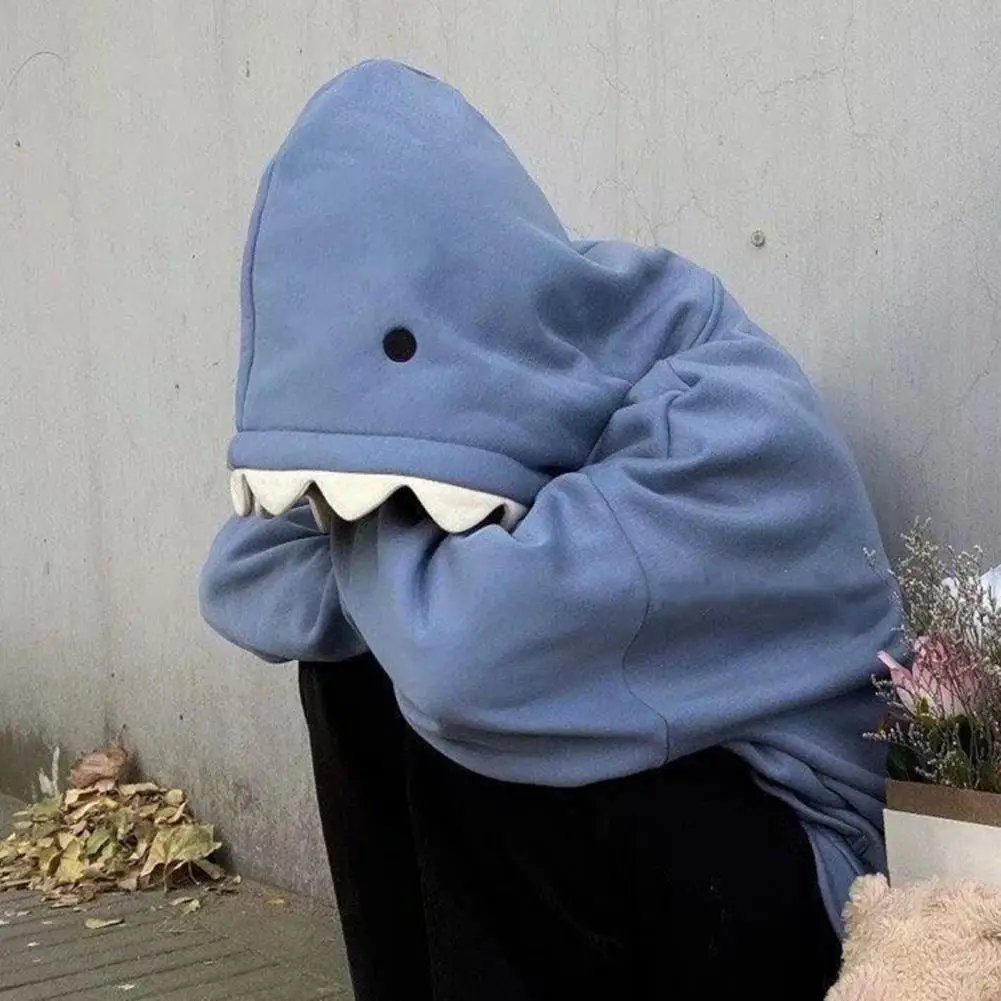 Kawaii Streetwear Shark Hoodie - 4