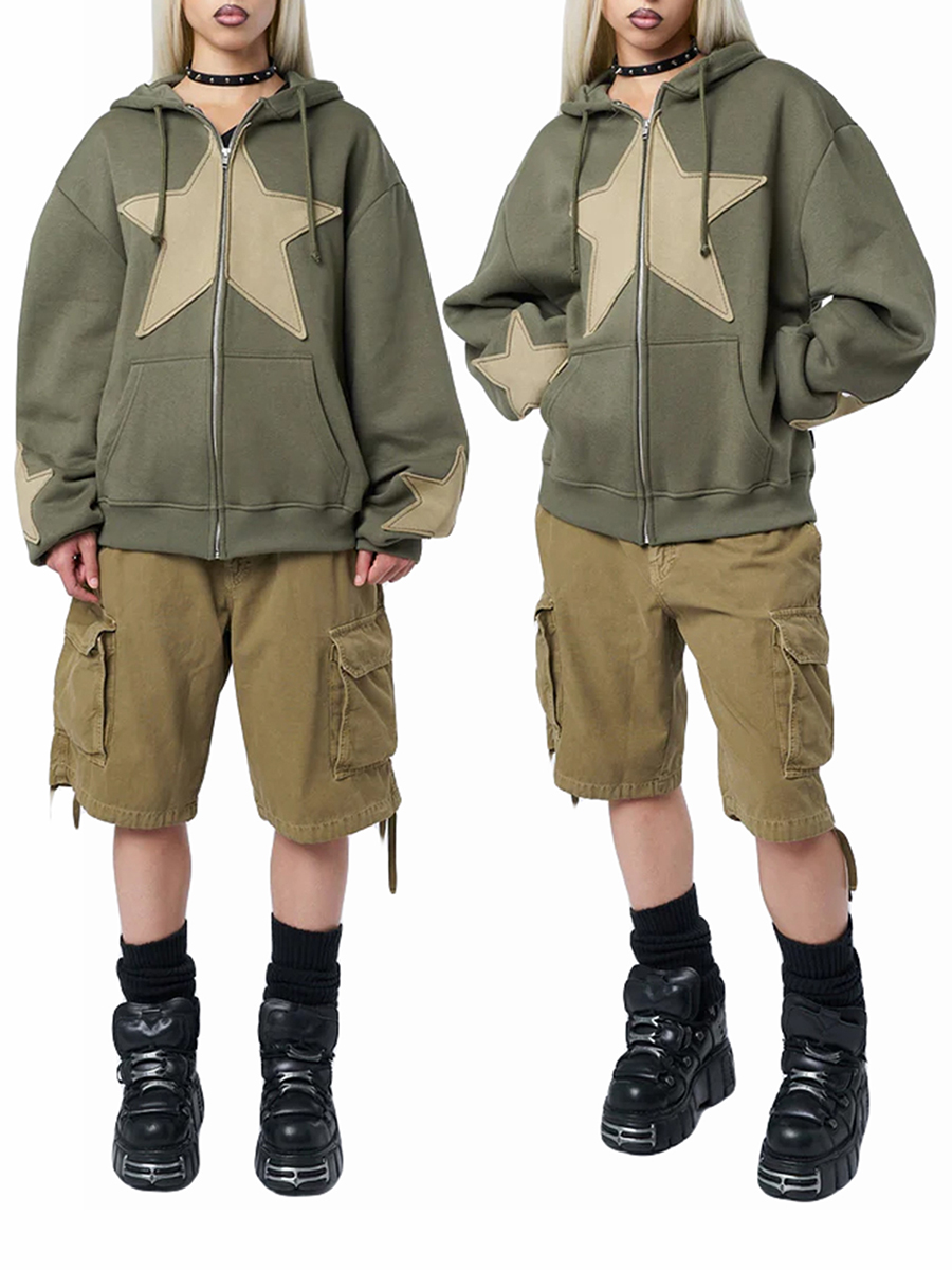 Military Grunge Star Hoodie - 2