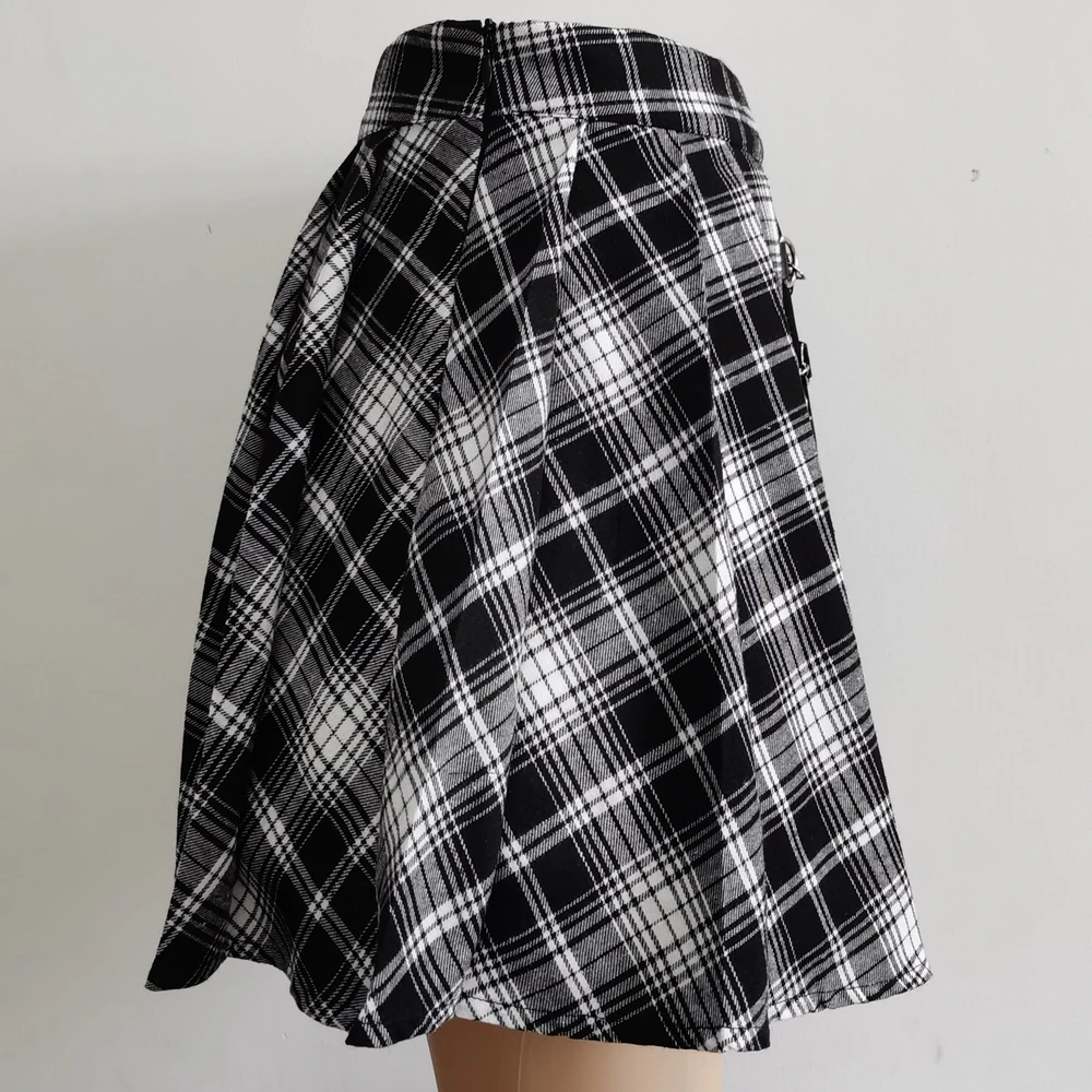 Punk Rock Plaid Mini Skirt - 5
