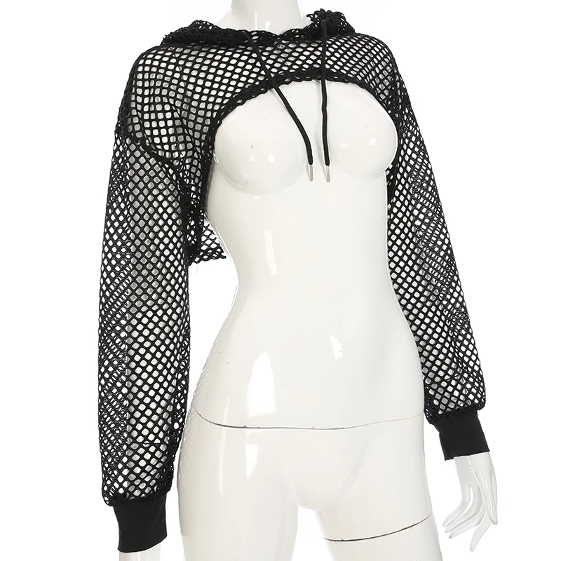 Gothic Punk Fishnet Crop Top