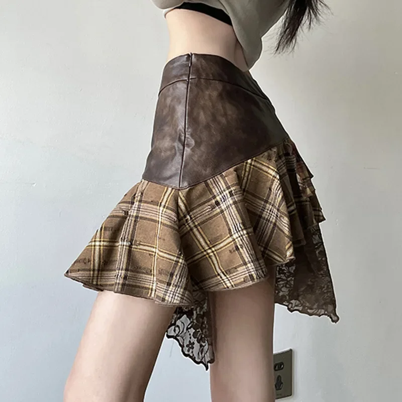 Grunge Punk Patchwork Skirt - 6