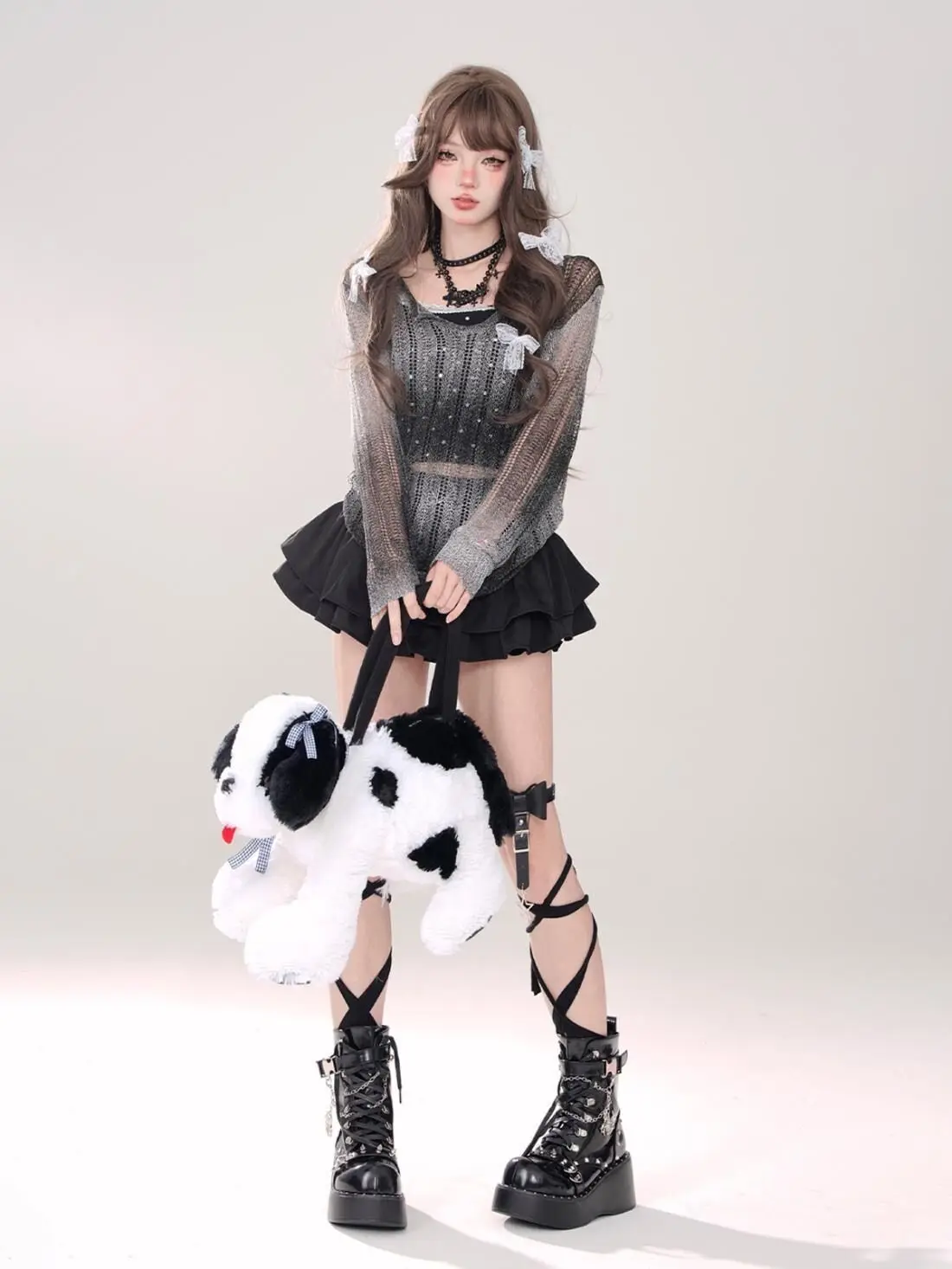 Gothic Lolita Ruffled Mini Skirt - 18