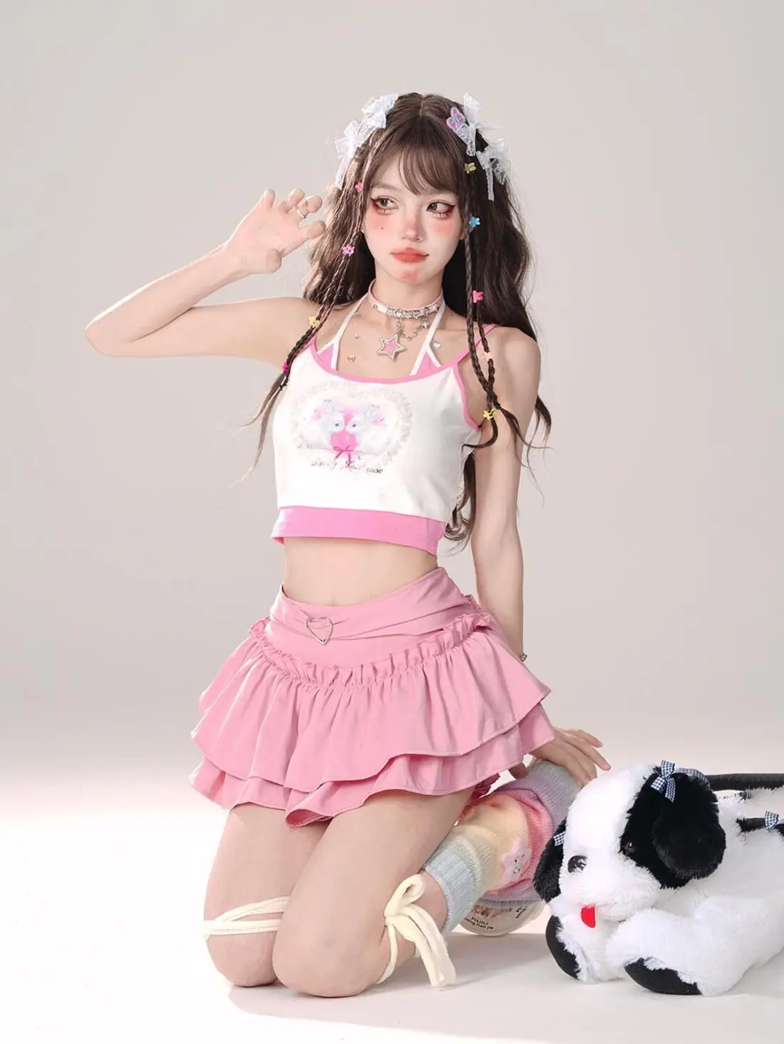 Gothic Lolita Ruffled Mini Skirt - 35