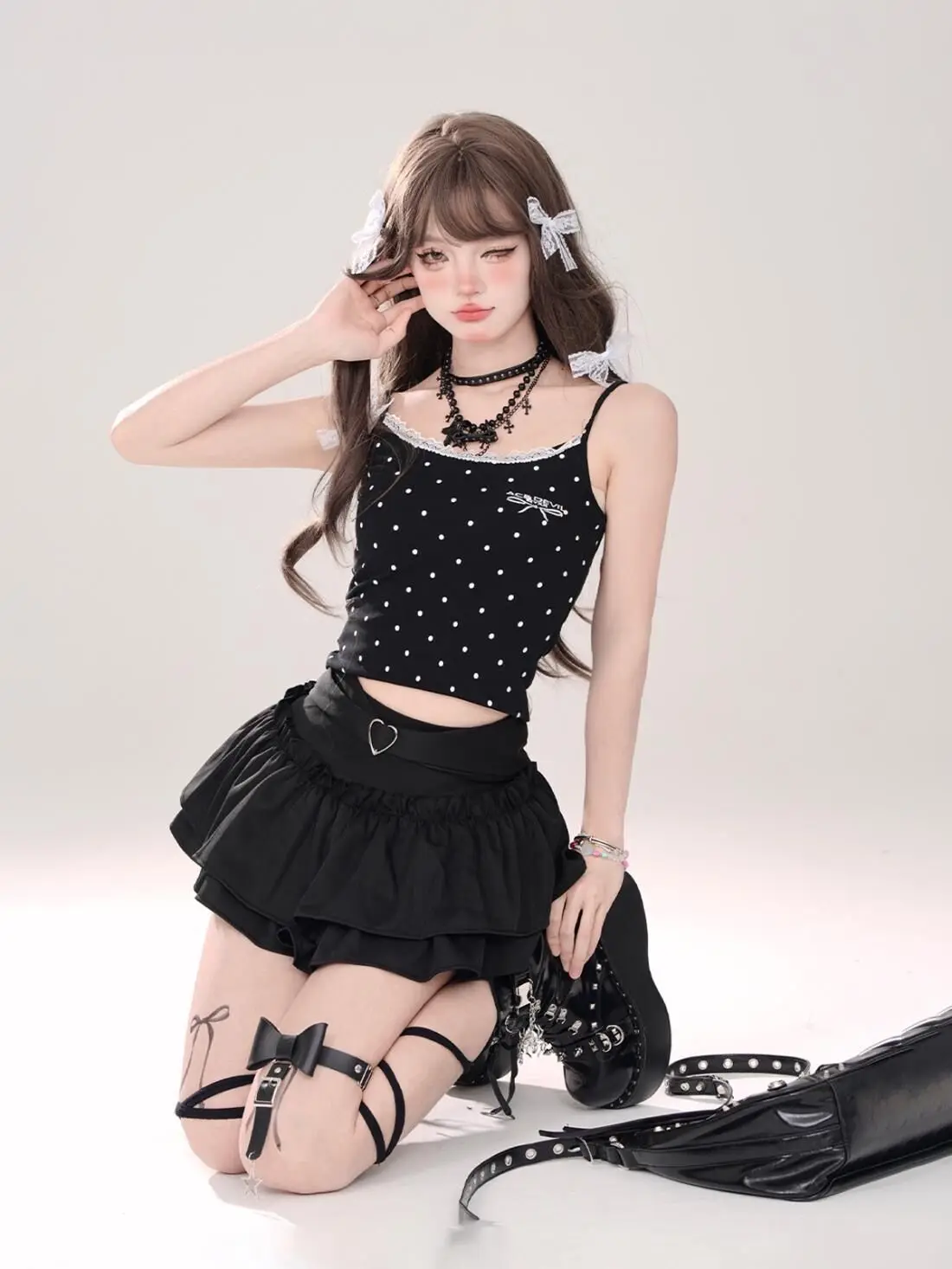 Gothic Lolita Ruffled Mini Skirt - 19