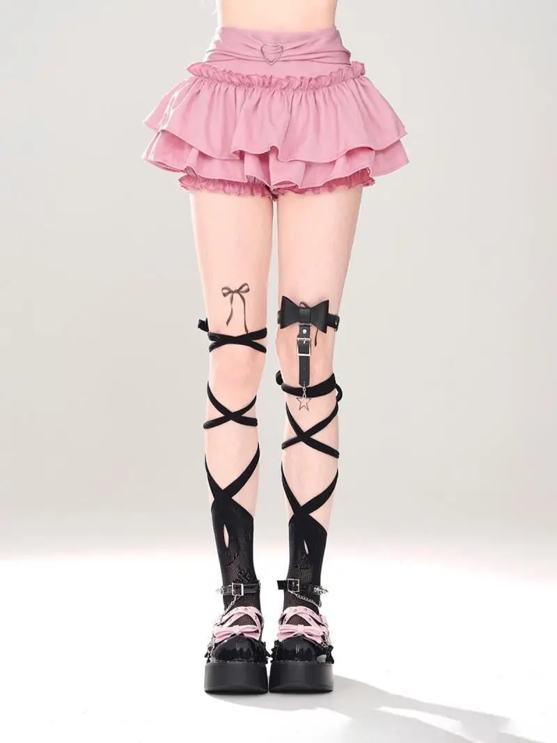Gothic Lolita Ruffled Mini Skirt - 6
