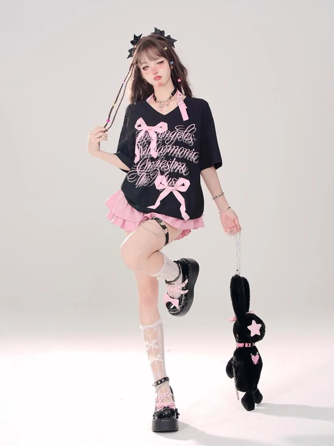 Gothic Lolita Ruffled Mini Skirt - 33