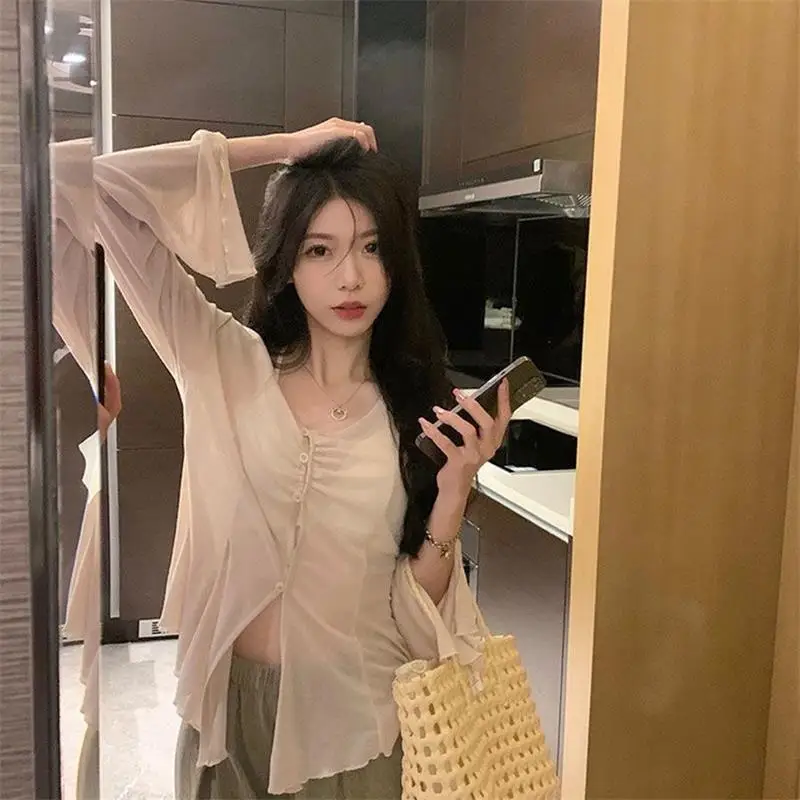 Dark Academia Ruffled Button-Up Blouse - 9