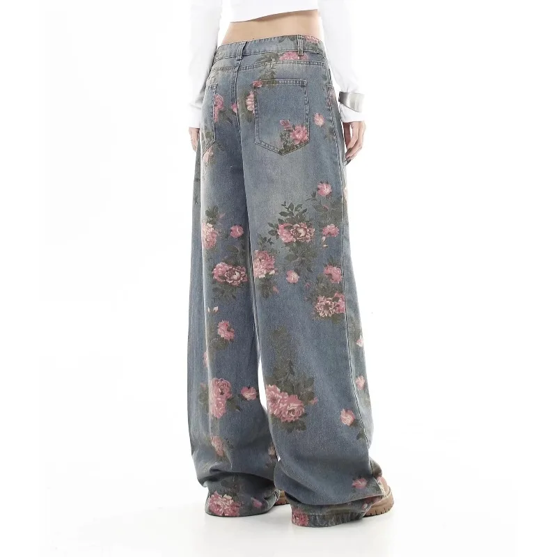 Cottagecore Floral Wide-Leg Jeans - 3
