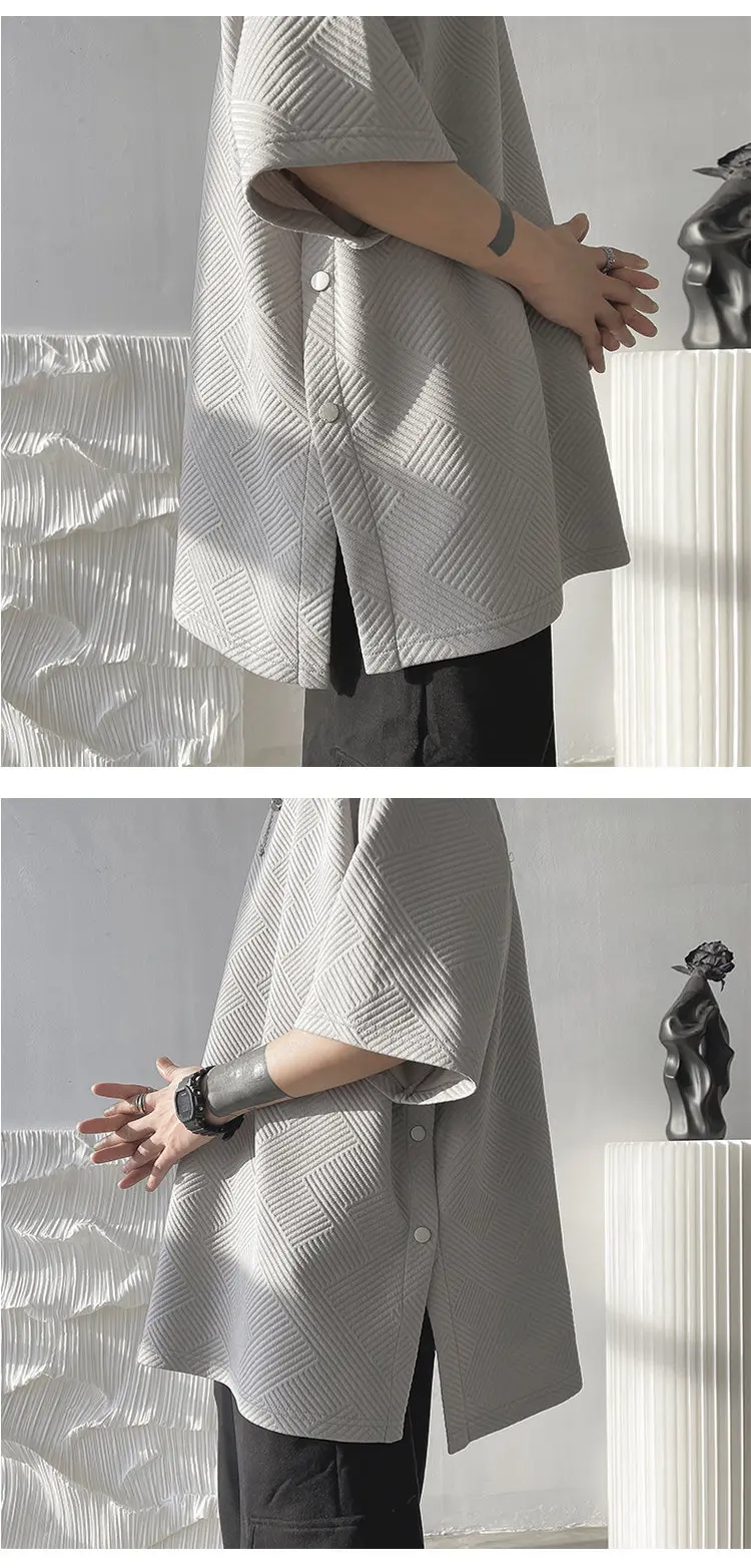 Minimalist Streetwear Textured T-Shirt - 10