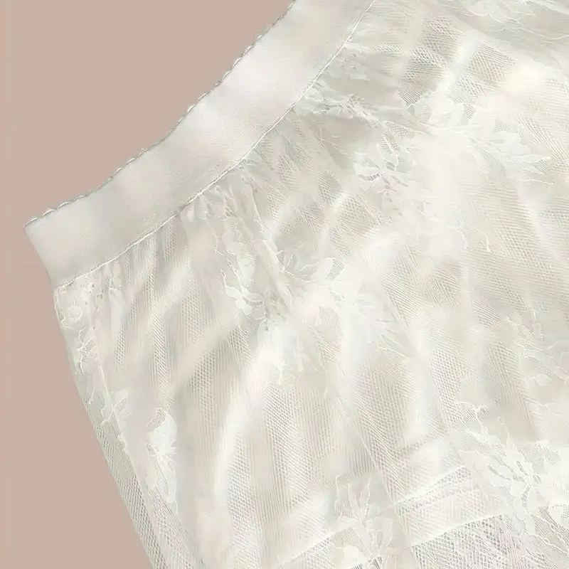 Gothic Punk Sheer Lace Maxi Skirt - 9