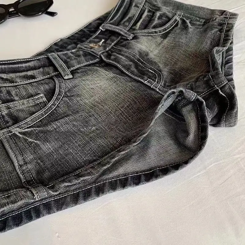 Y2K Distressed Denim Shorts - 4