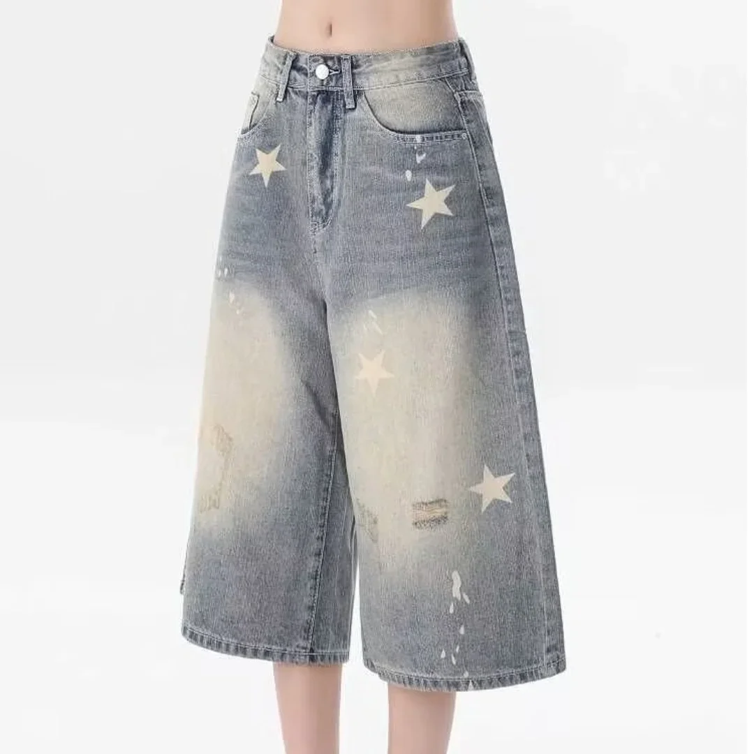 Y2K Star-Patch Culottes - 3