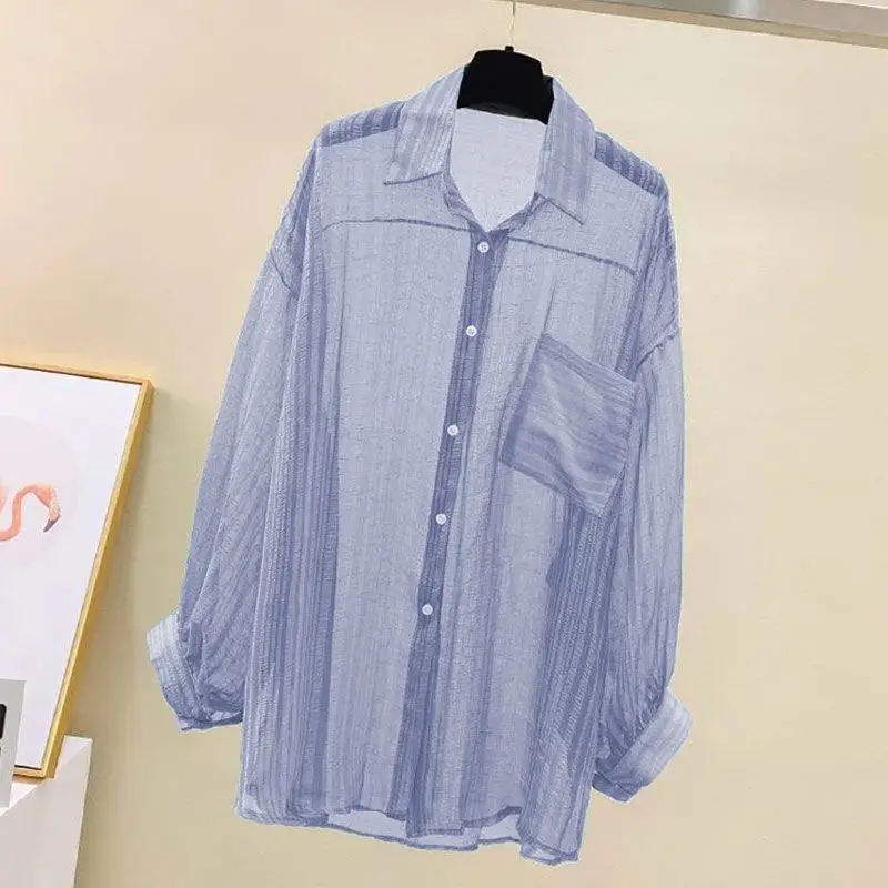 Soft Girl Sheer Oversized Shirt - 6 Soft Girl Sheer Oversized Shirt - 6