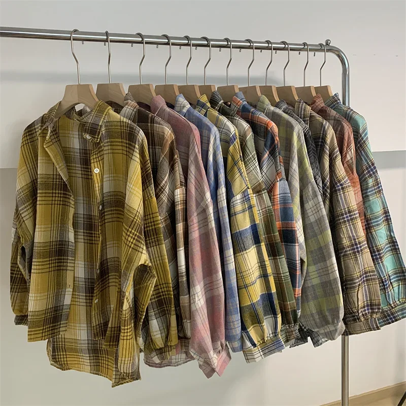 Egirl Oversized Plaid Shirt - 2