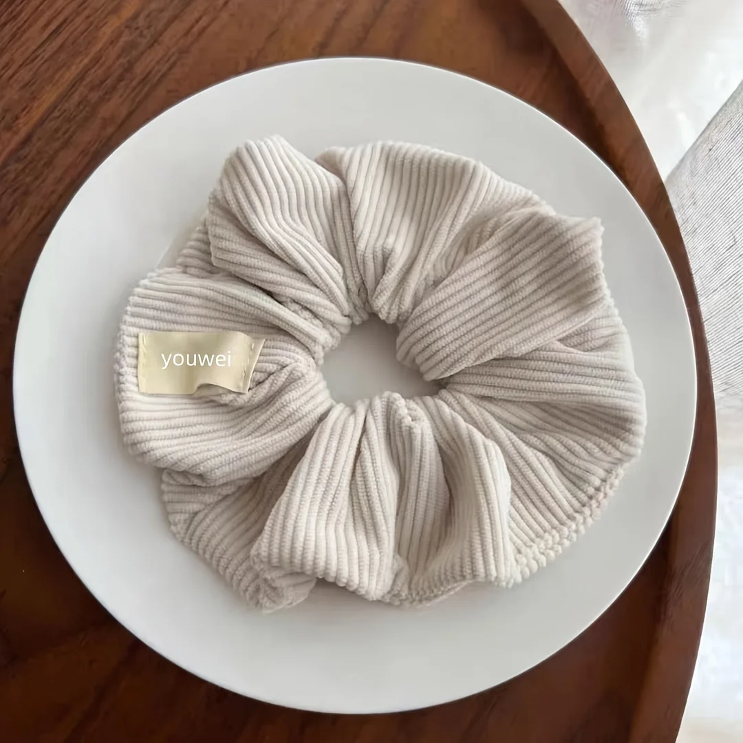 Soft Girl Pleated Ribbed Scrunchies Set - 8