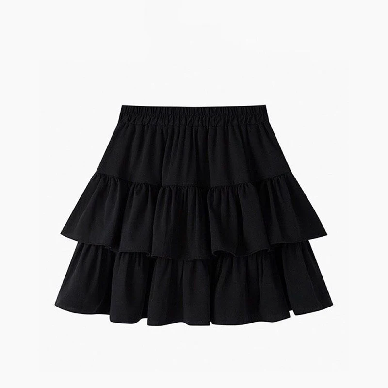 Soft Girl Tiered Ruffled Skirt - 9