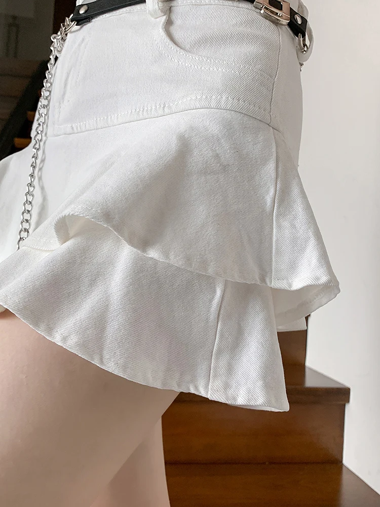 Soft Girl Tiered Denim Skirt - 8