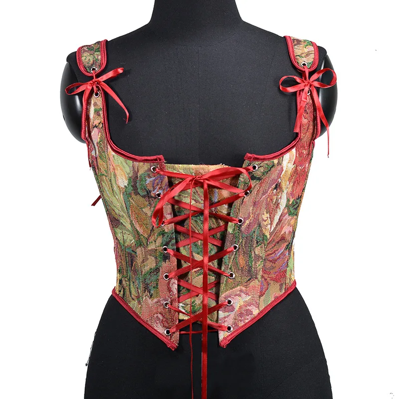 Coquette Floral Lace-Up Corset - 11