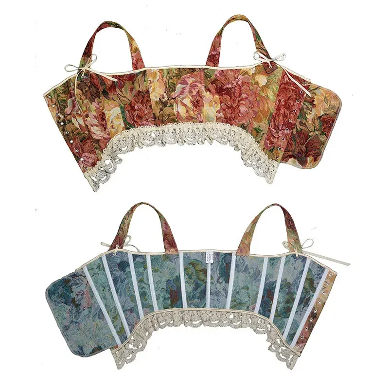 Coquette Floral Lace-Up Corset - 18