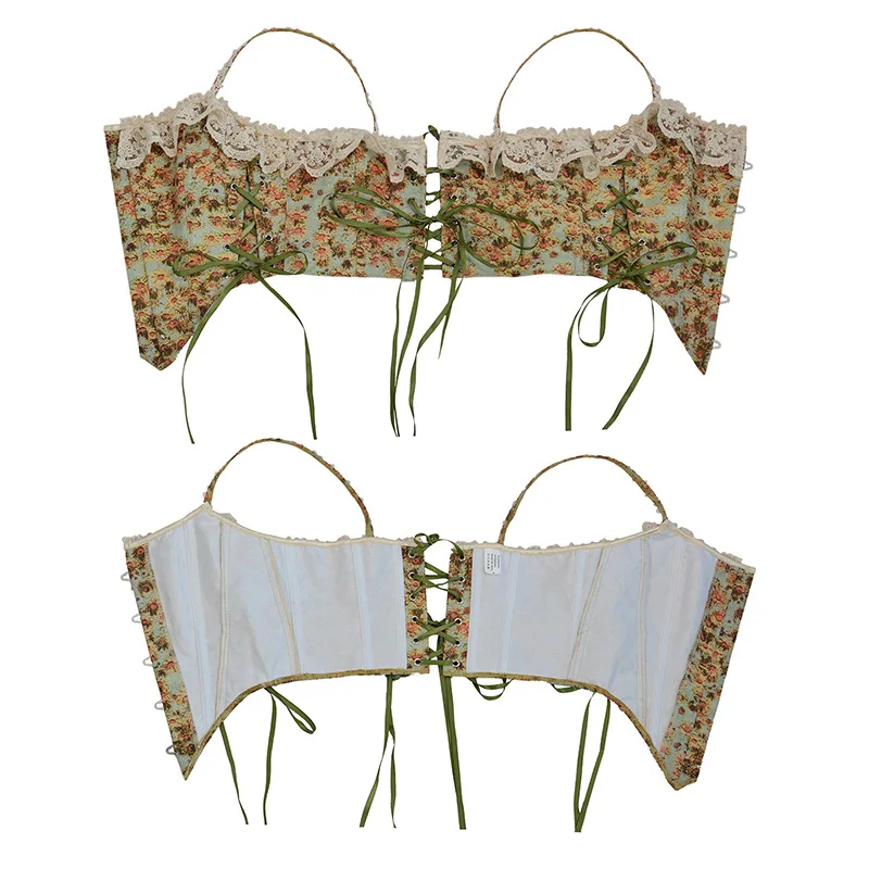 Coquette Floral Lace-Up Corset - 10