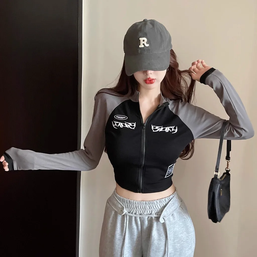 Cyberpunk Streetwear Cropped Graphic Jacket - 5