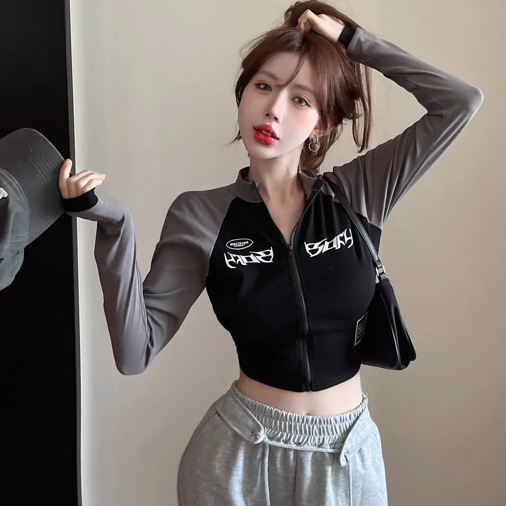 Cyberpunk Streetwear Cropped Graphic Jacket - 2