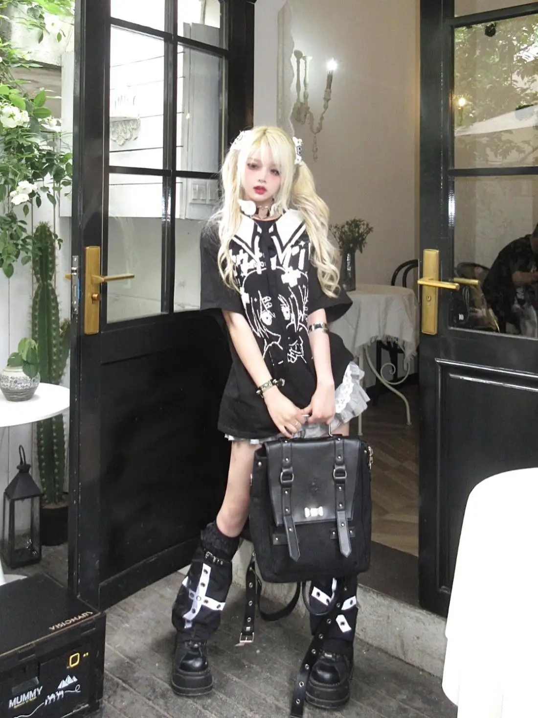 Harajuku-Gothic Hybrid Sailored Graphic Tee - 6 Harajuku-Gothic Hybrid Sailored Graphic Tee - 6