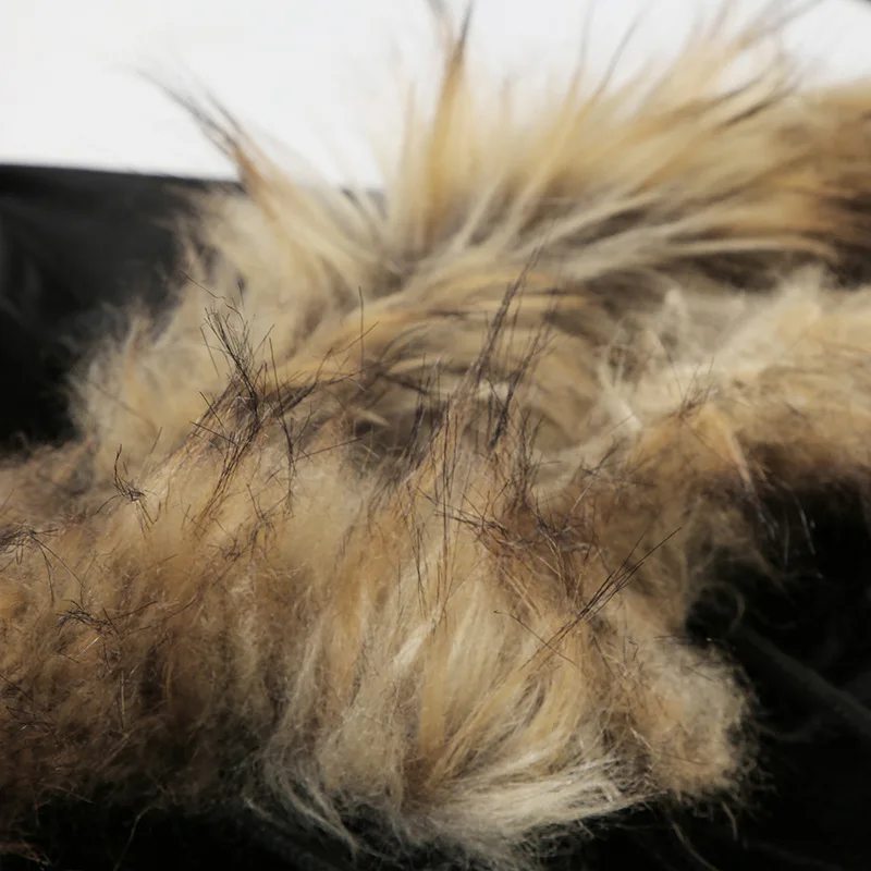 Grunge Glam Velvet Faux-Fur Trim Hoodie - 6