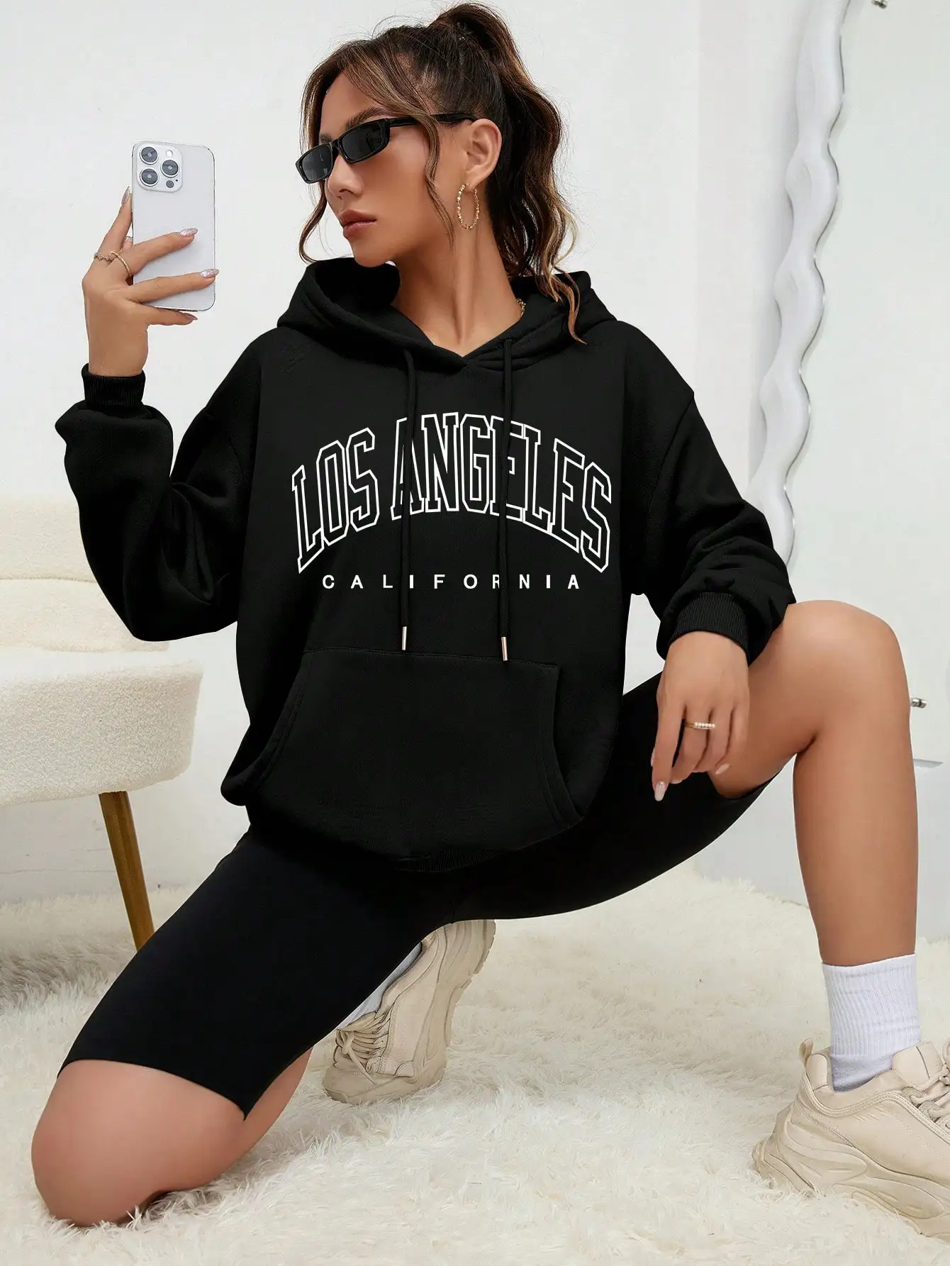 Y2K Sporty Vintage Los Angeles Hoodie - 6