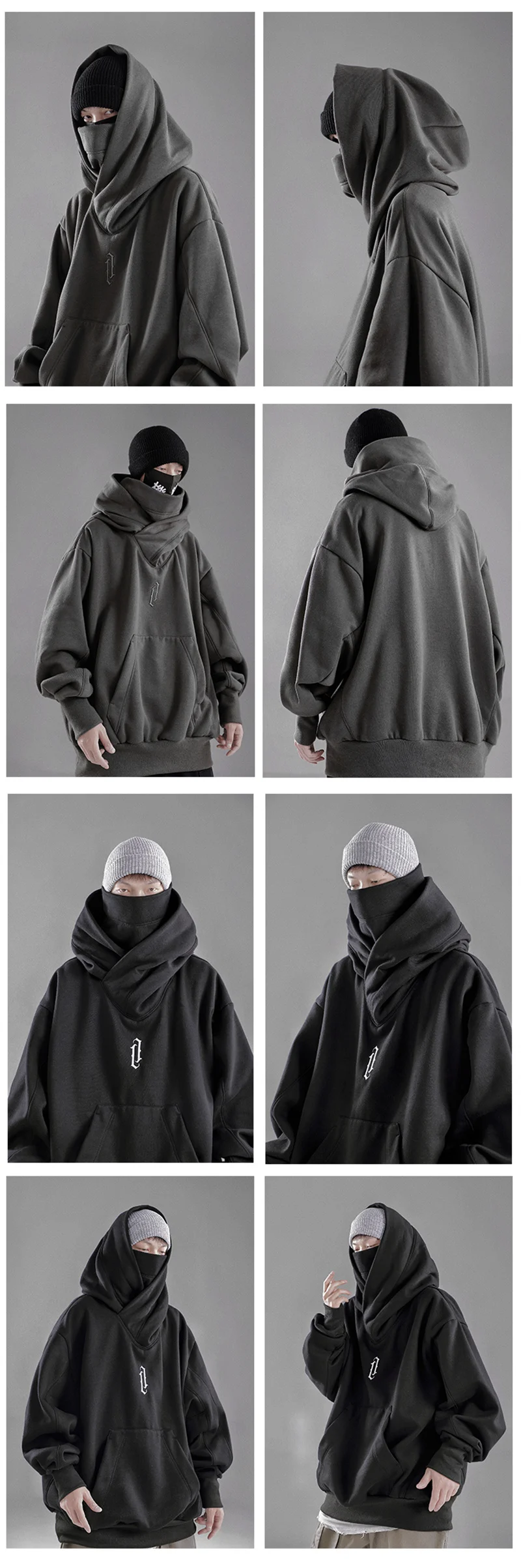 Techwear Cyberpunk Oversized Hoodie - 4