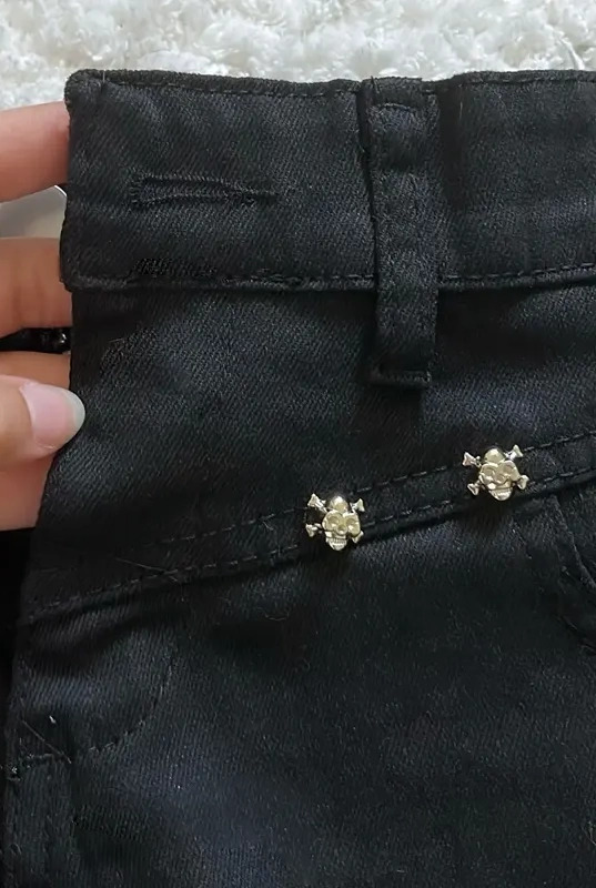 Grunge Lace-Up Distressed Denim Shorts - 3