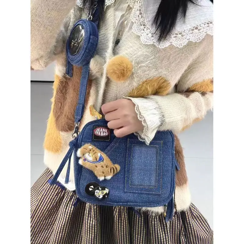 Vintage Denim Crossbody Bag - 10
