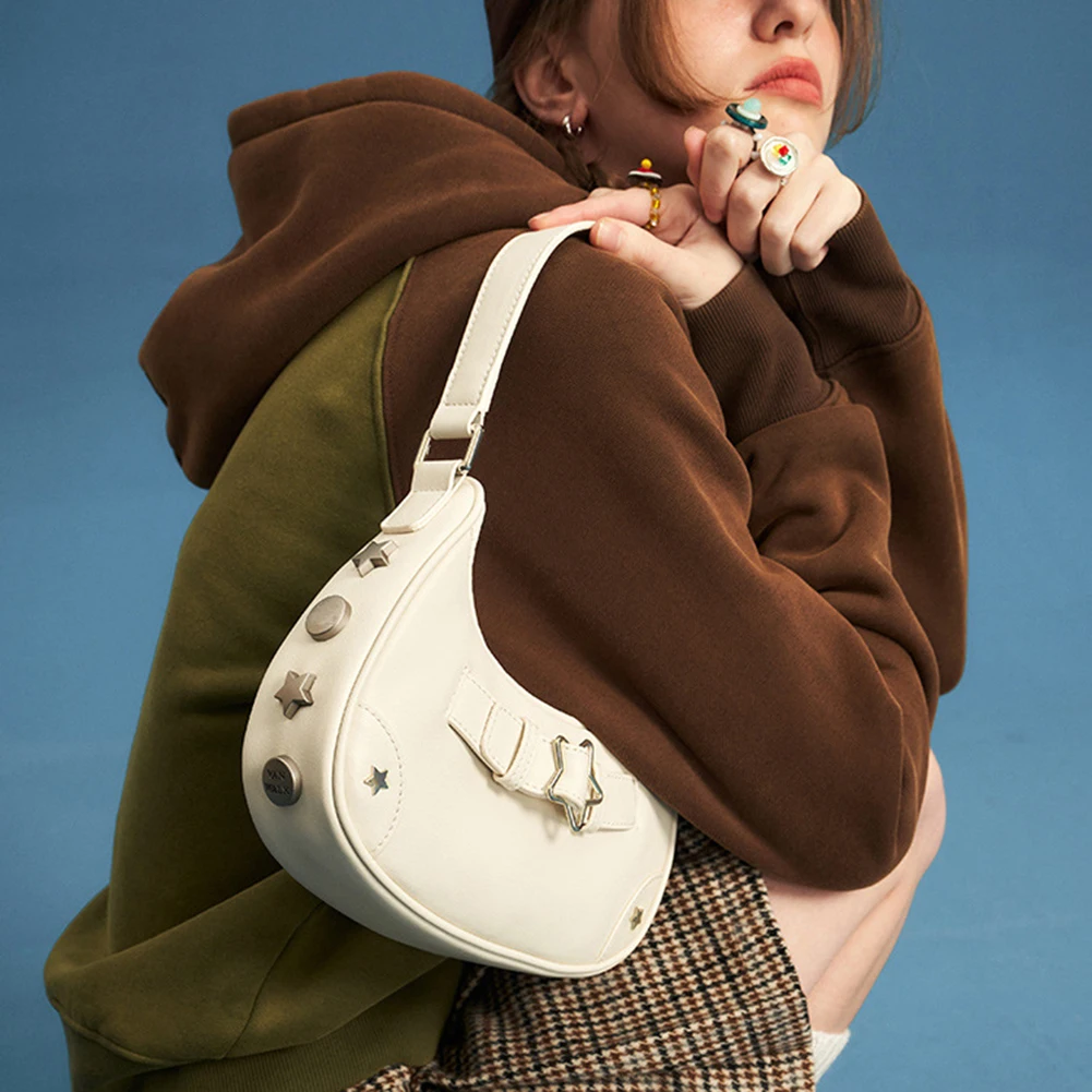 Y2K Aesthetic Underarm Bag with Star - 6 Y2K Aesthetic Underarm Bag with Star - 6