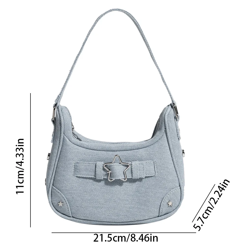 Y2K Aesthetic Underarm Bag with Star - 1 Y2K Aesthetic Underarm Bag with Star - 1