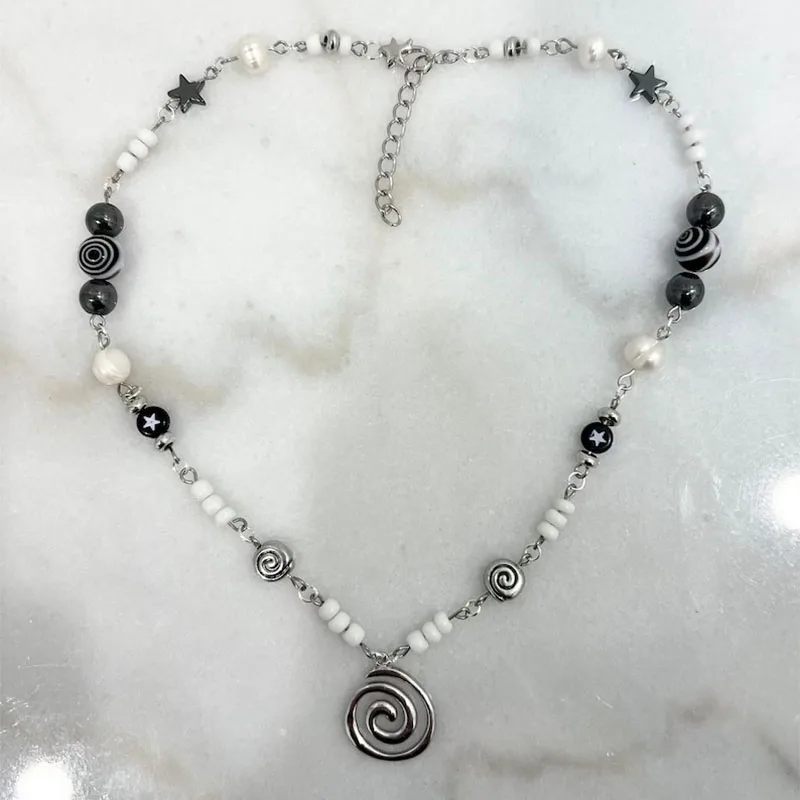 Grunge Egirl swirl pendant necklace - 1 Grunge Egirl swirl pendant necklace - 1