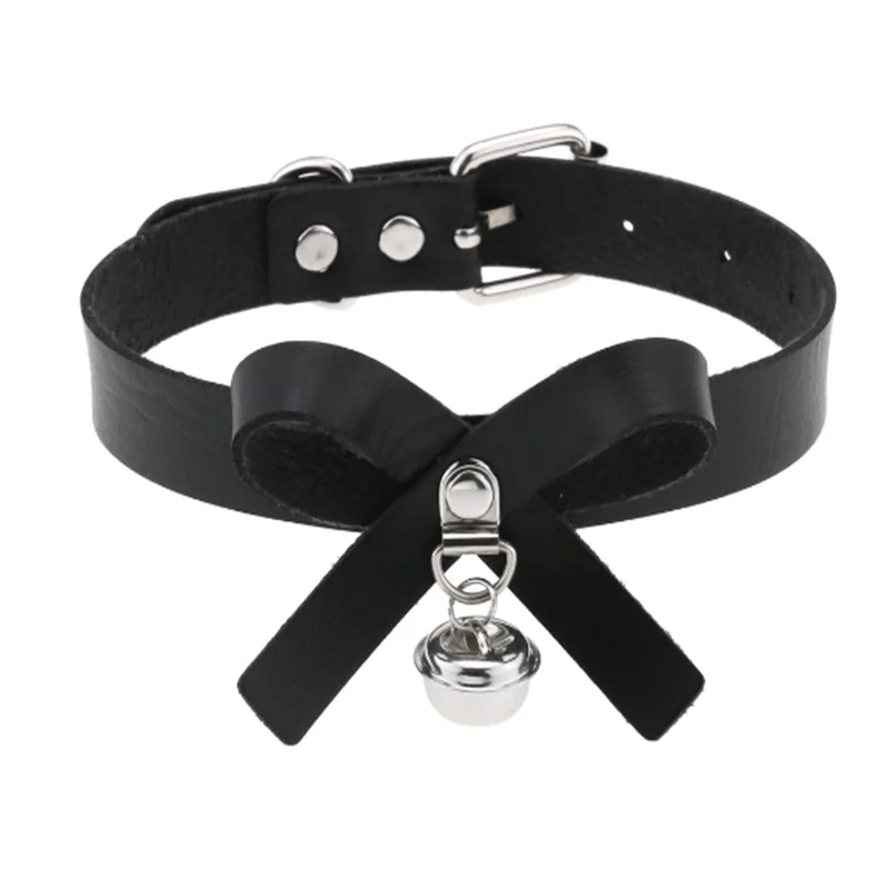 Gothic Punk Rock Leather Chokers - 9